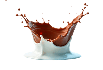 Chocolate milk splash, refreshing and delicious