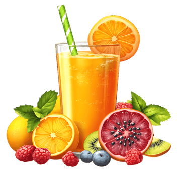 Refreshing fruit juice with assorted fruits
