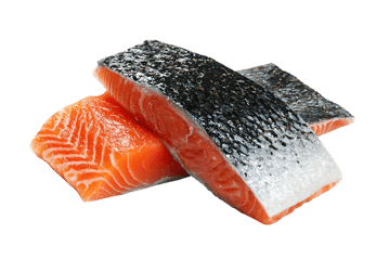 Fresh salmon fillet, ready to cook.