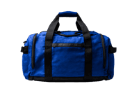 Stylish and durable blue duffel bag