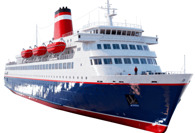 Cruise ship, ocean vessel for luxury travel and vacations