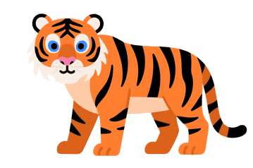 Cartoon tiger illustration239