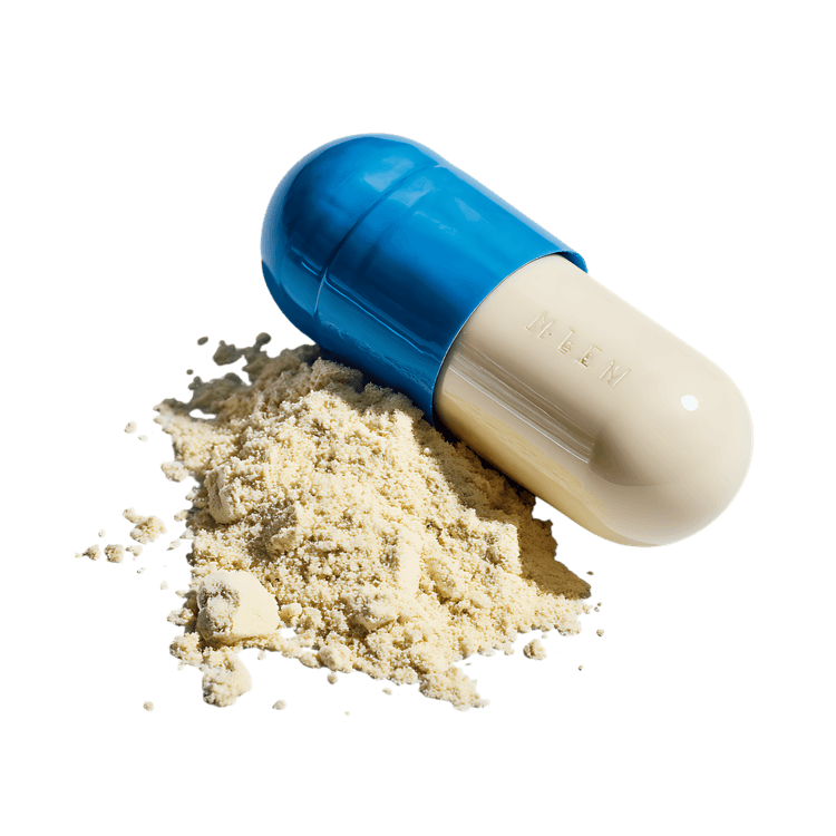 Large capsule spilling powder