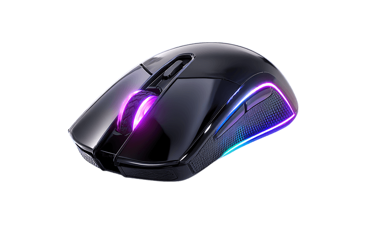 RGB gaming mouse with vibrant lighting effects