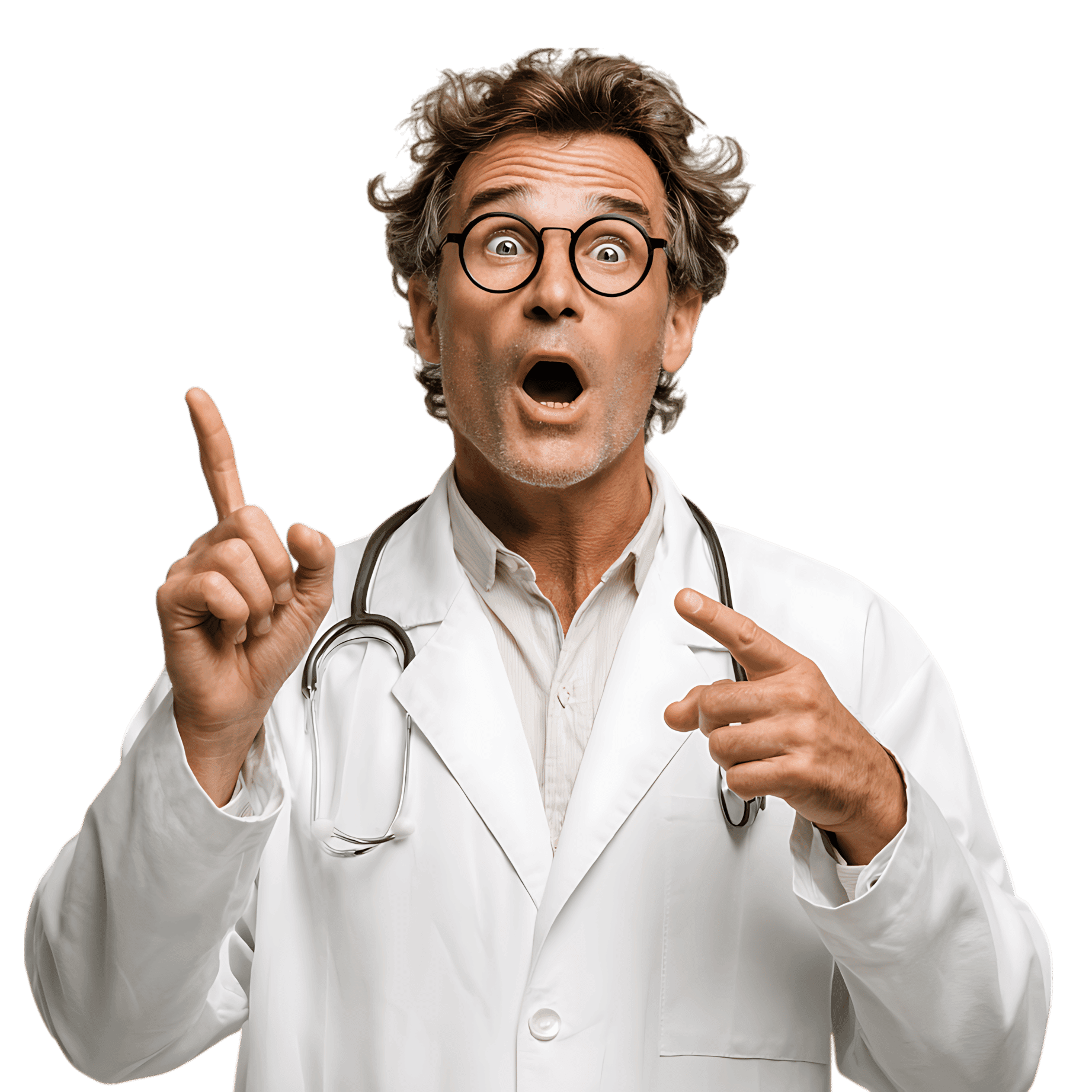 Surprised Male Doctor with Idea