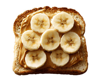 Peanut butter and banana toast730