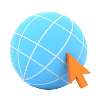3d globe with cursor