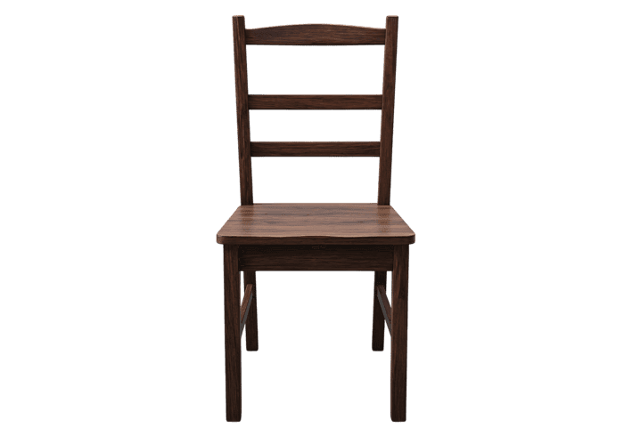 Simple wooden chair rustic style
