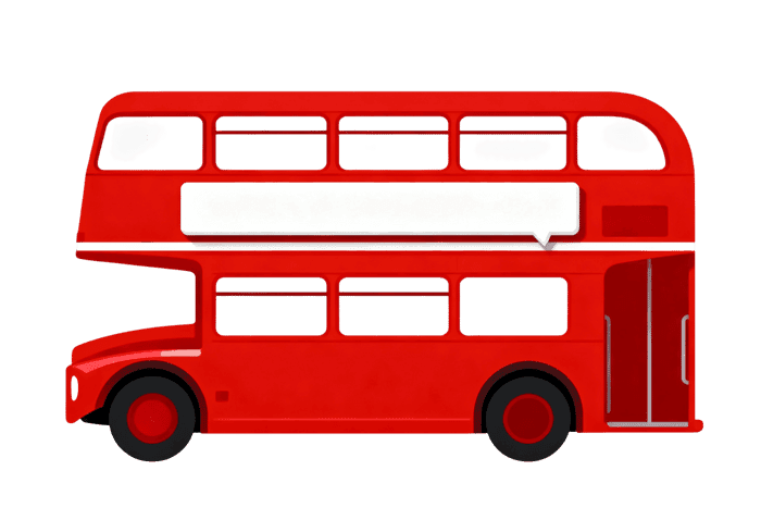 Red double decker bus illustration715