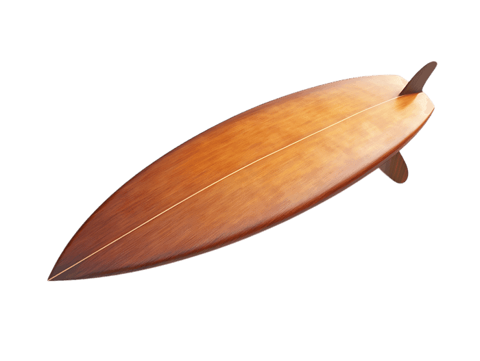 Classic surfboard isolated