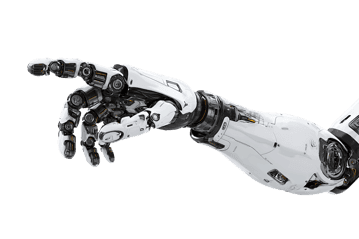 Close up of a robotic arm pointing172.