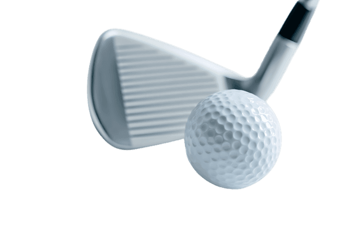 Close up of golf club about to hit ball. Sport, recreation, precision794.