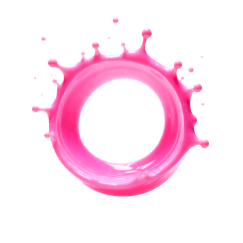 Pink liquid ring splash design element