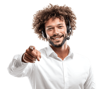 Smiling customer service agent124.
