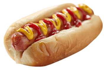 Classic hot dog with mustard and ketchup536.