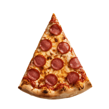 A delicious slice of pepperoni pizza.