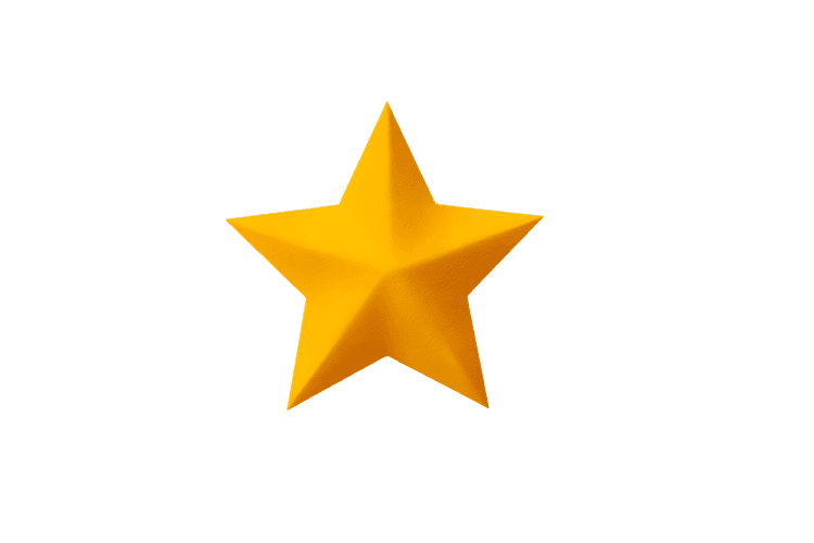 Golden star on black background