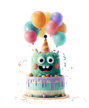 Fun monster birthday cake!