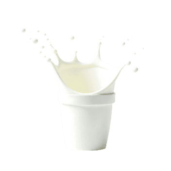 Milk splash in a cup, fresh, healthy, and nutritious