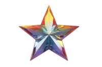 Iridescent star, 3D render, colorful, shiny