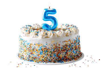 Festive fifth birthday cake!