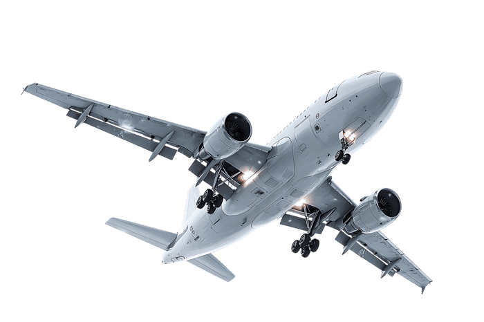 Airplane approaching for landing.