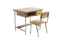 Vintage school desk and chair set