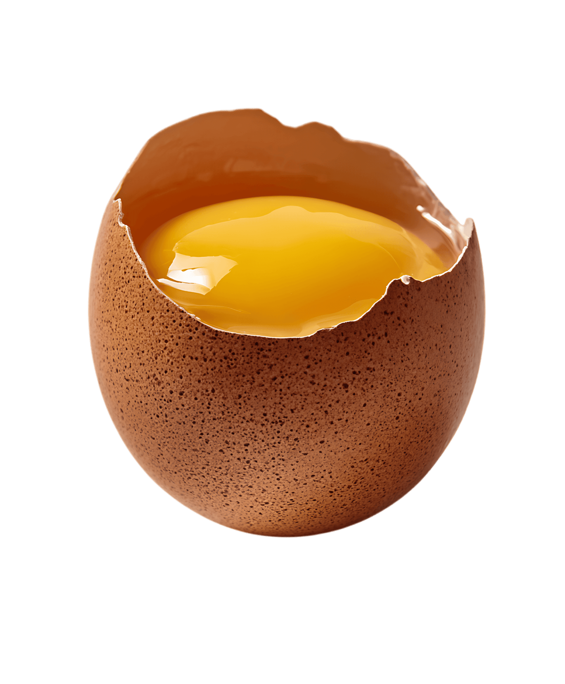Golden yolk in a cracked brown egg690.