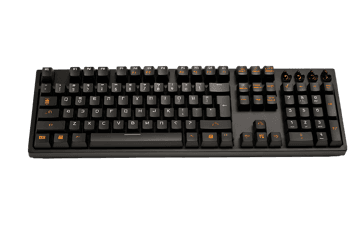Professional gaming keyboard, isolated on black background