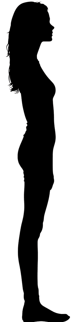 Woman silhouette profile black and white