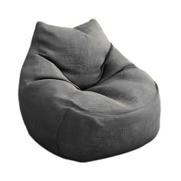 Comfortable gray beanbag chair308