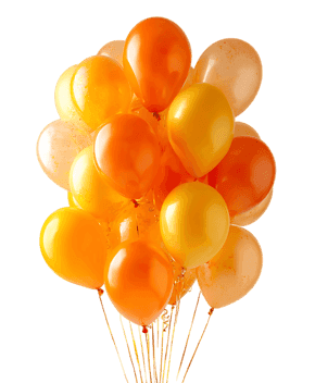 A bunch of orange and yellow balloons621.
