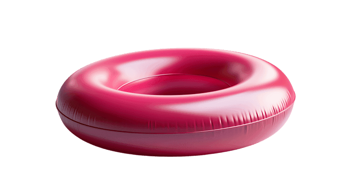 Inflatable red ring summer fun pool toy