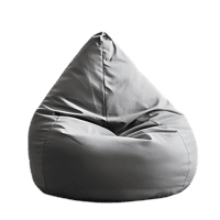 Comfortable gray beanbag chair