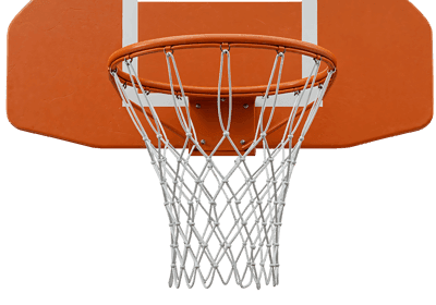 Close up of basketball hoop and net