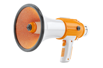Loudspeaker, bullhorn, announcement, public address
