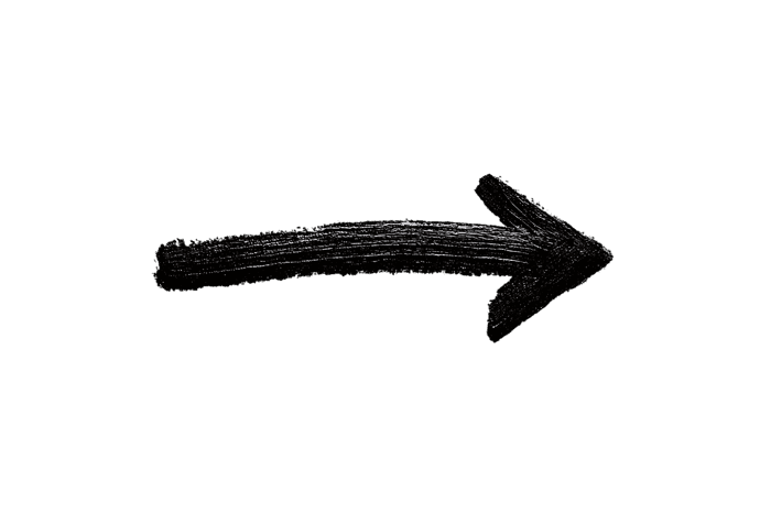 Hand-drawn arrow pointing right