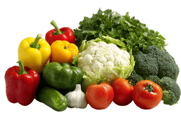 Assortment of fresh, colorful vegetables714.