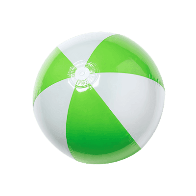 Inflatable beach ball green  white