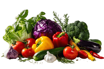 Fresh colorful vegetables on black background