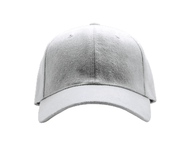 Grey baseball cap front view