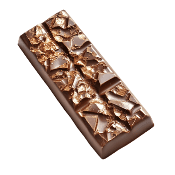 Dark chocolate bar with nuts and caramel