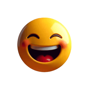 Happy emoji with open mouth and red tongue