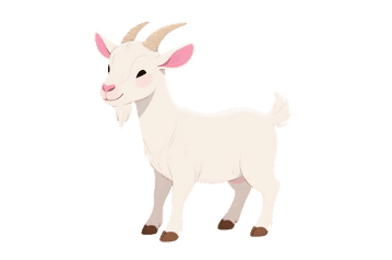 Cute cartoon goat illustration135