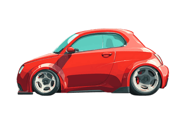 Cartoon red sports car illustration