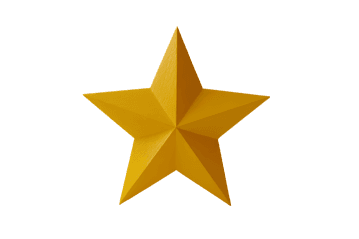 Simple golden star, award, rating, success symbol