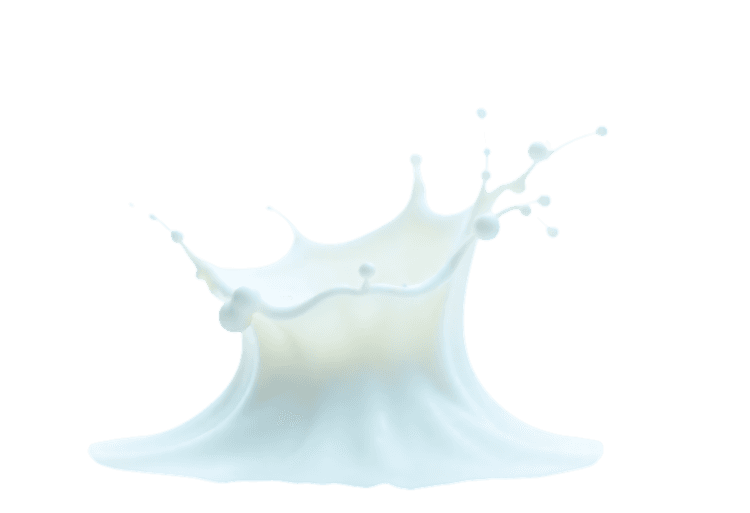 Dramatic milk splash on black background