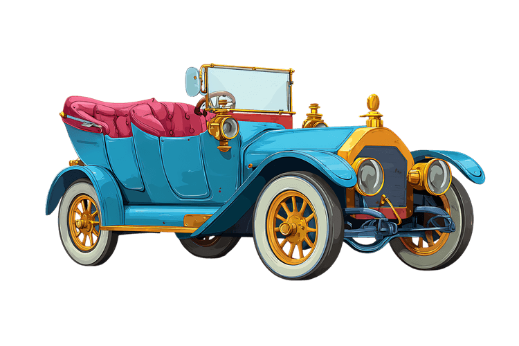 Vintage classic car illustration