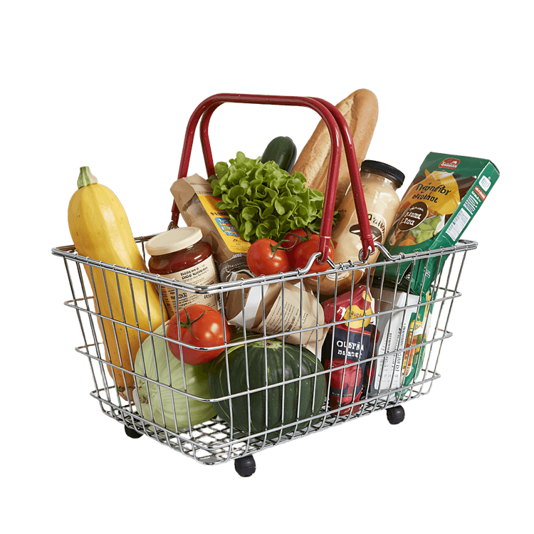 Full shopping basket with groceries561.