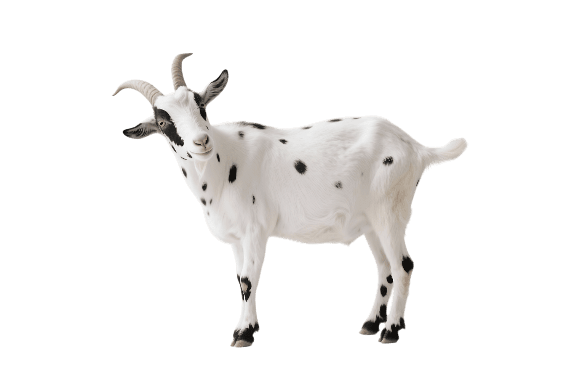 Spotted goat isolated